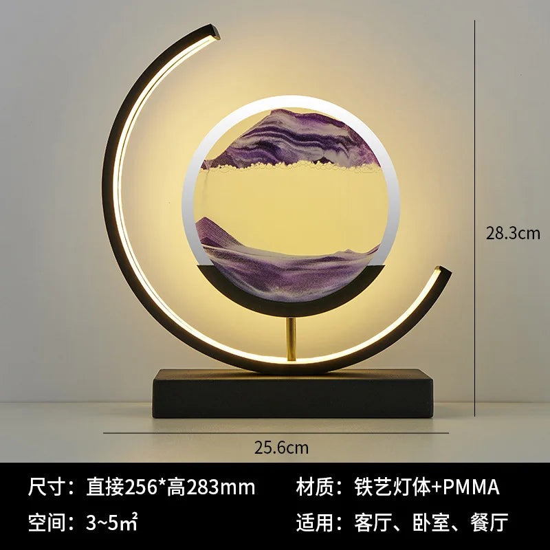 Geometric Sand Art Lamp - Adjustable Brightness, USB Powered, No Battery Needed for All Rooms