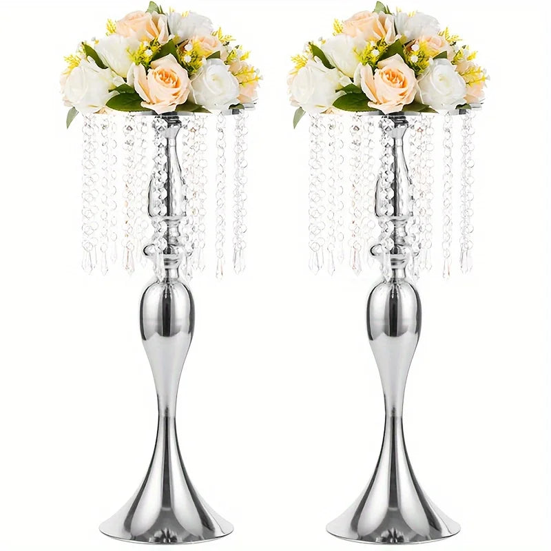 2/10 Pieces 21.3-Inch-High Crystal Flower Stand, 2/10 Pieces 21.3-Inch-High Crystal Flower Stand, for All Occasions
