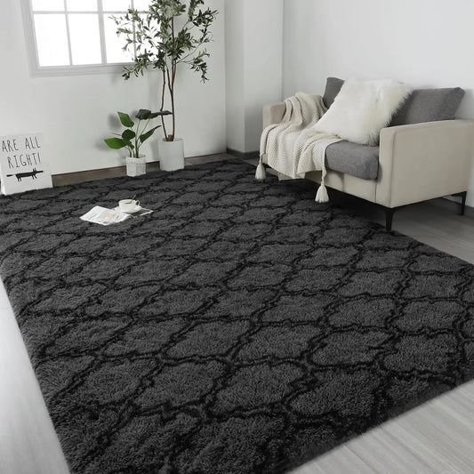 Area Rugs Super Soft Plush Fluffy Carpets Rug Non-Slip Indoor Floor Rug