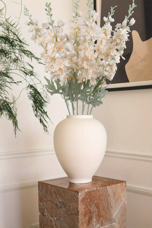 6 Pcs Delphinium Artificial Flowers for Vase Larkspur 33.5in Long Stem Faux Silk Flowers for Home Party Table Decor