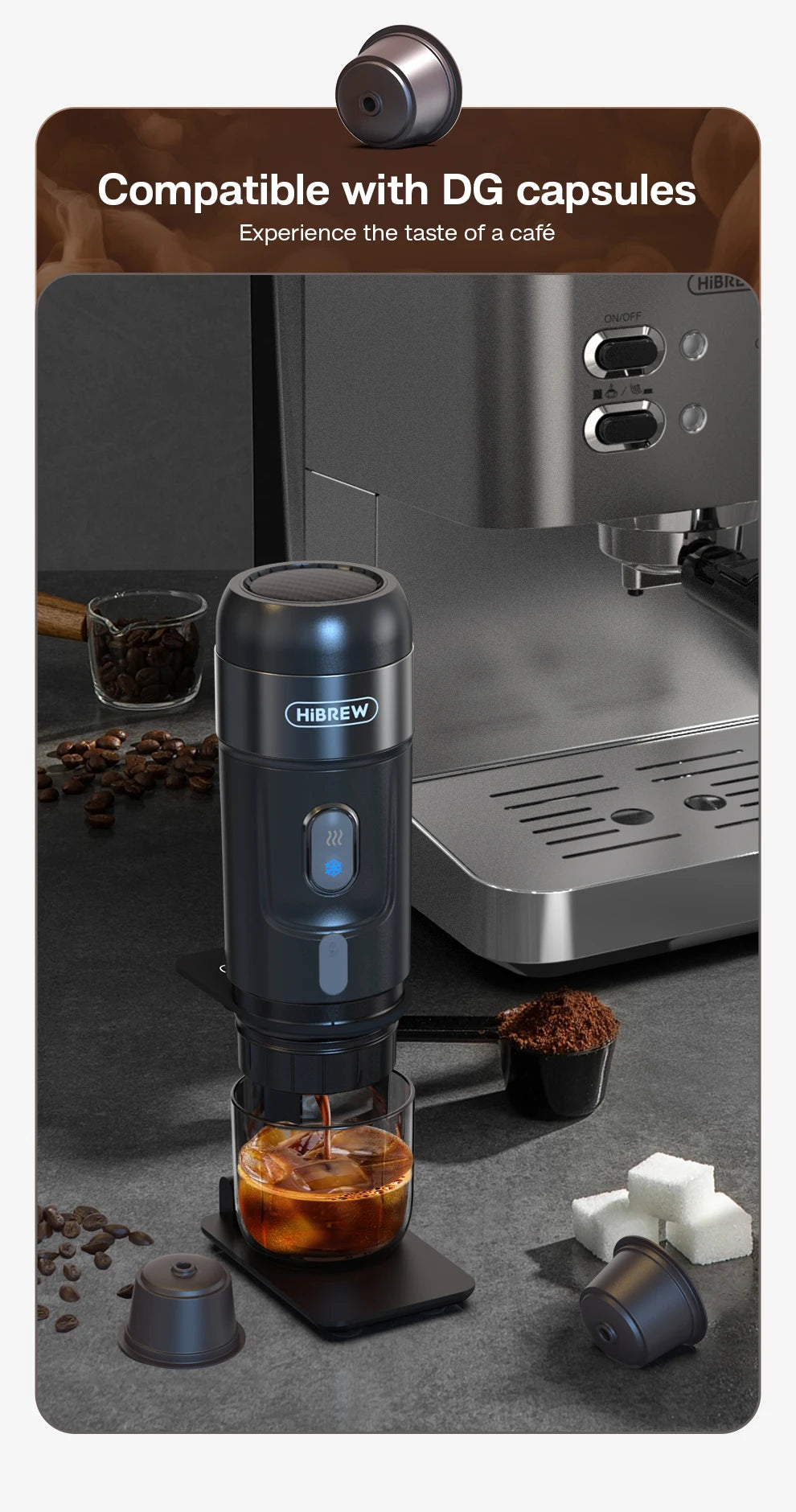 Automatic electric Coffee Machine Expresso Coffee Maker Nespresso Dolce Pod Capsule Coffee Powder