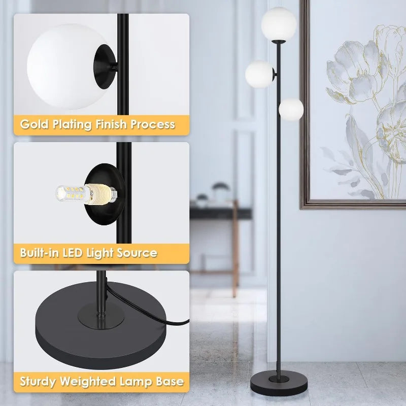 3 Globe Vintage Lamp - 3 Color Options Floor Lamps for Any Room