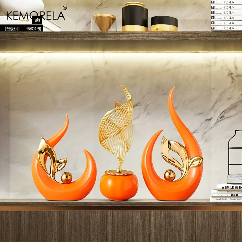 Ceramic Statue Nordic Creative Light Luxury Decor Sculptures and Figurines