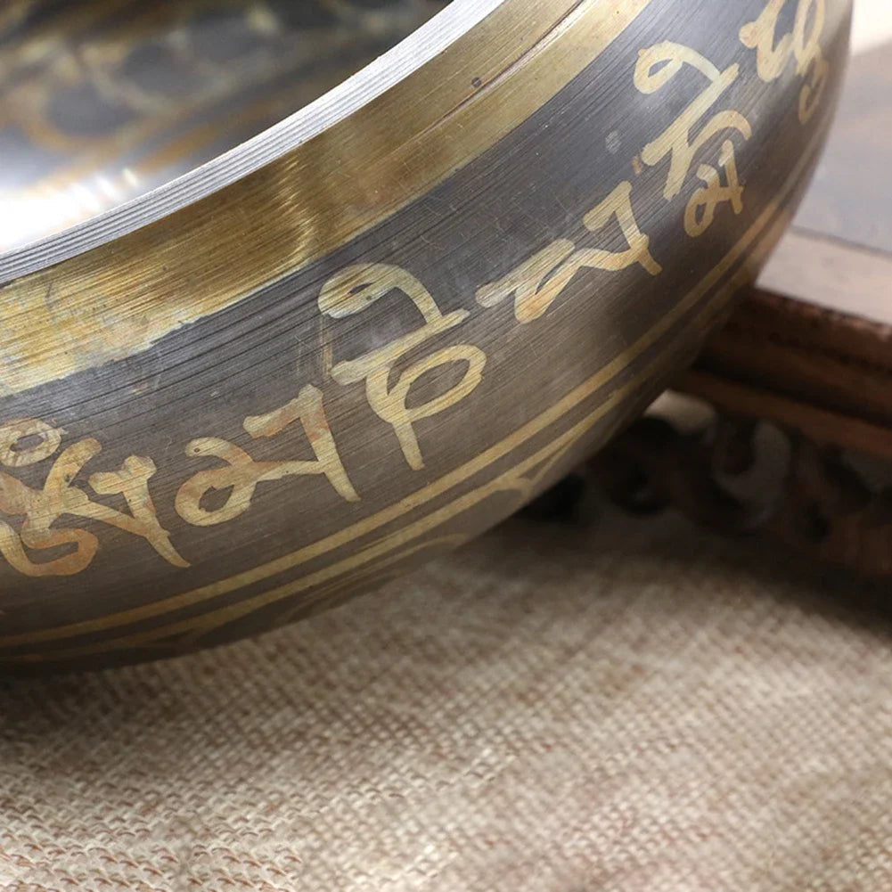 Metal Handmade Buddha Sound Bowl Tibetan Bronze Chime Bell Yoga Meditation Brass Chime Music Therapy Tibetan