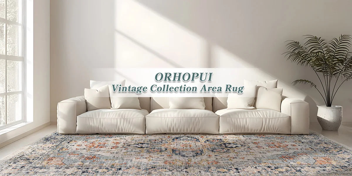 vintage boho design, washable rugs non-slip rugs for living room bedroom traditional woven rugs stain resistant