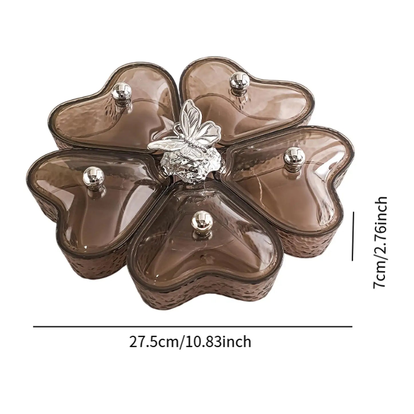 Divided Serving Tray Plate Organizer Nut Candy Veggie Tray Rotating Snack Platter for gatherings