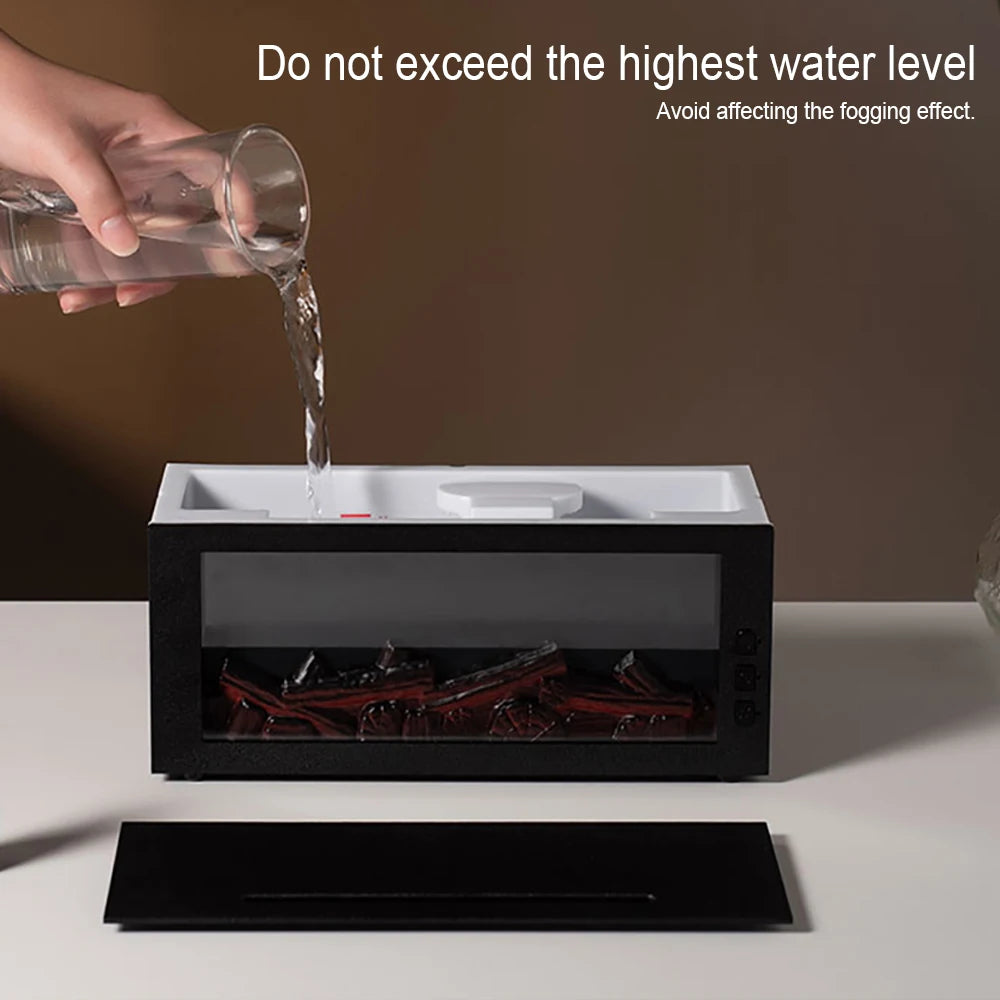 Aromatherapy Ultrasonic Humidifier Essential Oil Diffuser for Home Cool Mist Electronics Night Light realistic flame
