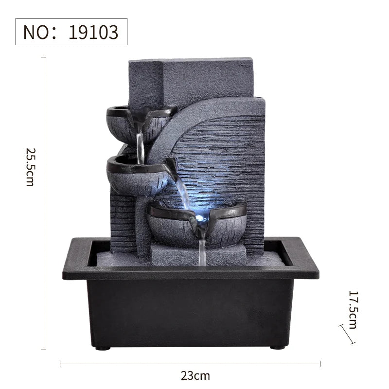 Desktop Fountains Indoor Water Fountain Creative Craft Home Decor & Figurine