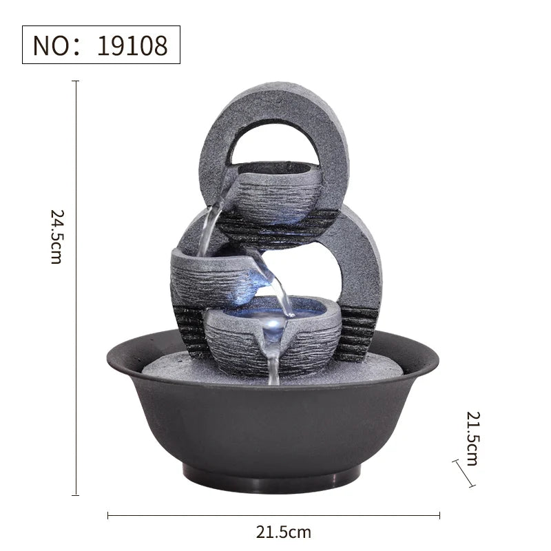 Desktop Fountains Indoor Water Fountain Creative Craft Home Decor & Figurine