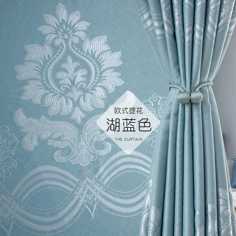 European Style Jacquard Window Curtain for Living Room ,Bedroom Insulation Blackout, New High Quality
