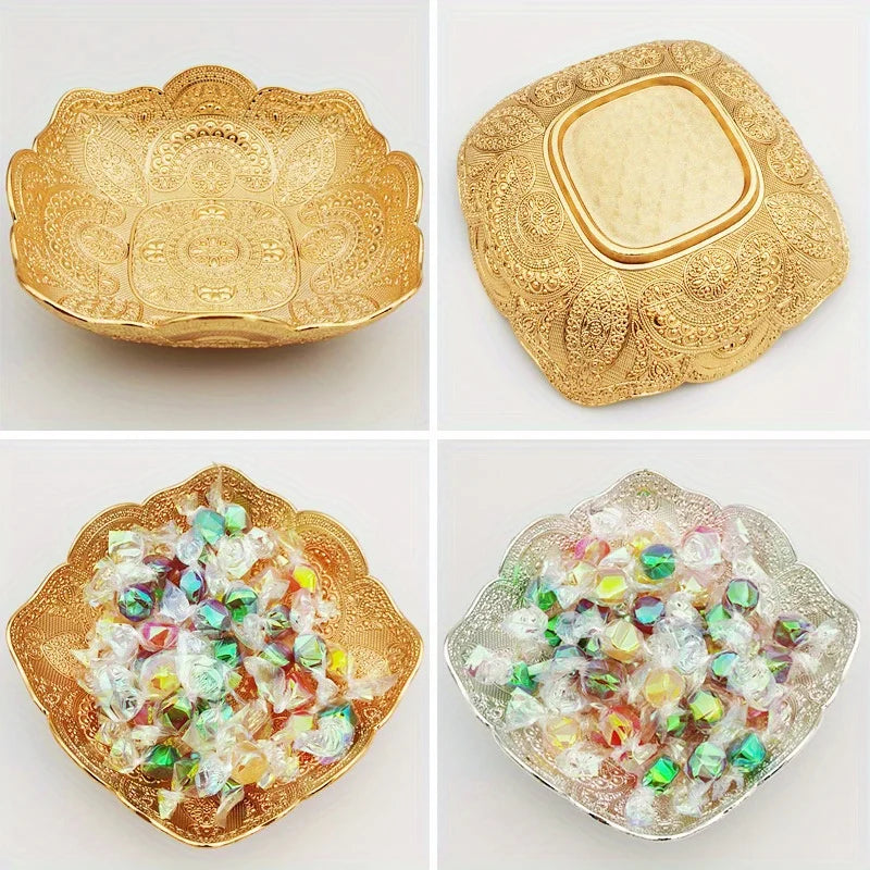 Metal Creative Plate Nut, Candy, Fruit, Snack Home Dried Fruit Plate Decoration