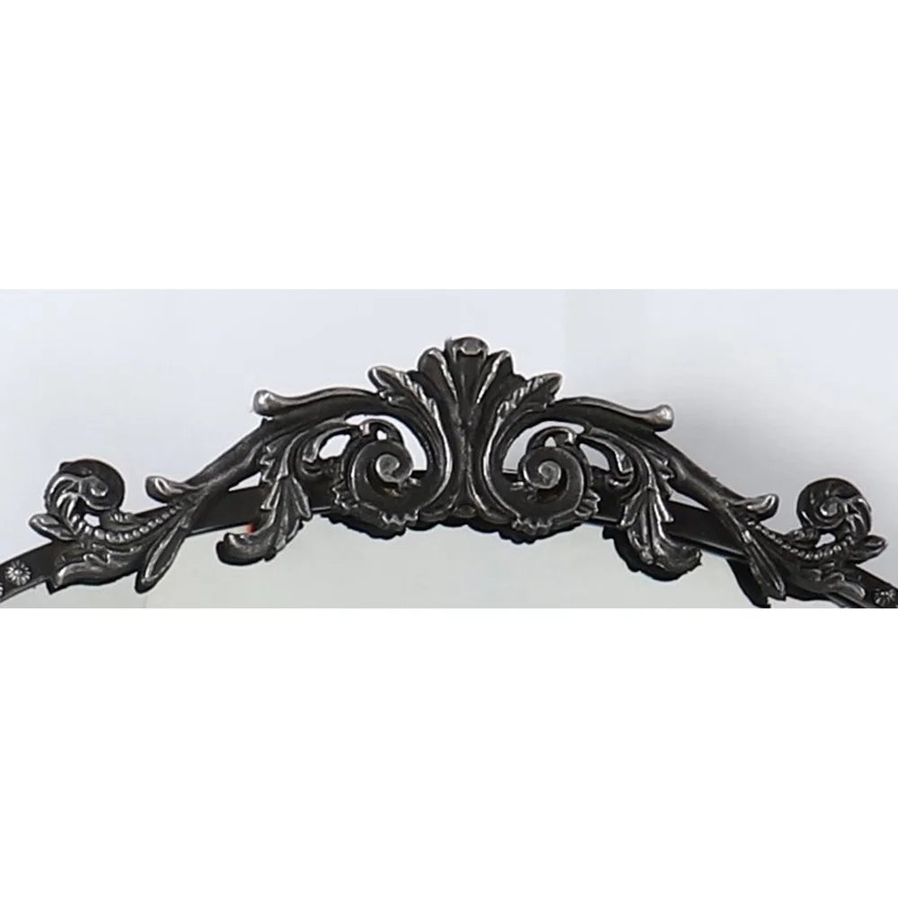 Arch Metal Wall Mirror Black Decor Accent Home Living 20x30 Inch Elegant Design