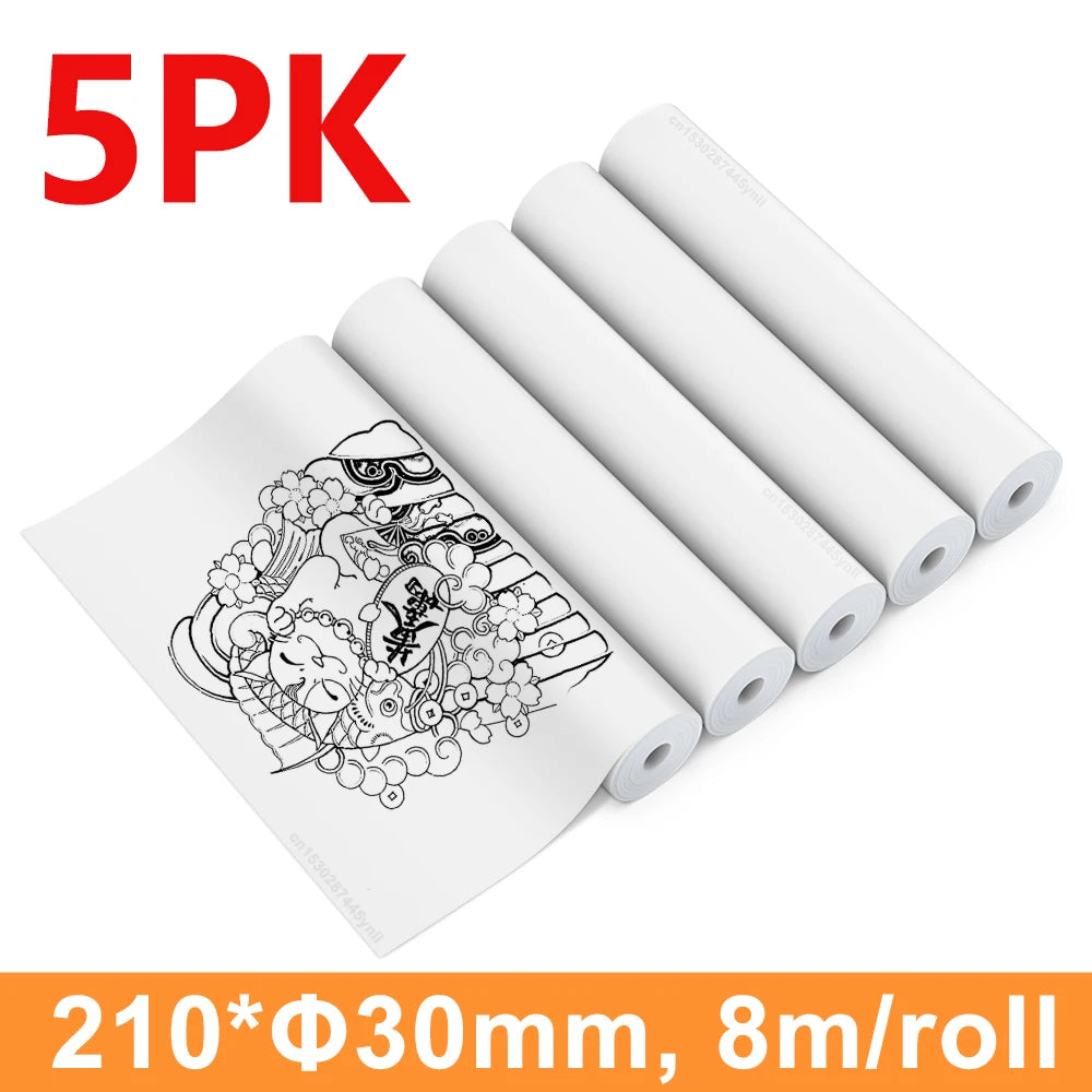 Inkless A4 Portable Thermal Printer Wireless Tattoo Stencil Printer Bluetooth PDF Photo Document Machine Memo Note Tattoo Print