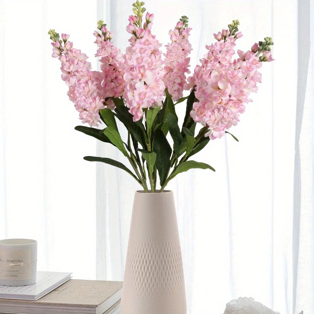 6PCS Flowers Snapdragon Antirrhinum Flowers Larkspur Flower for Table Vase Home Decor