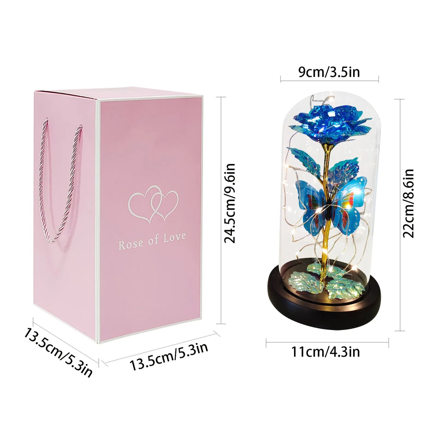 Galaxy Rose Flower LED Light Beauty and the Beast Decor