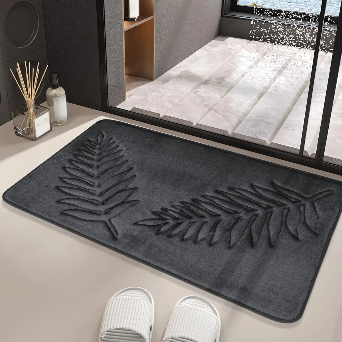3pcs/set Bathroom Floor Mat Bedroom Living Room Memory cotton Rug Soft Washable Carpet Anti Slip Entrance Doormat
