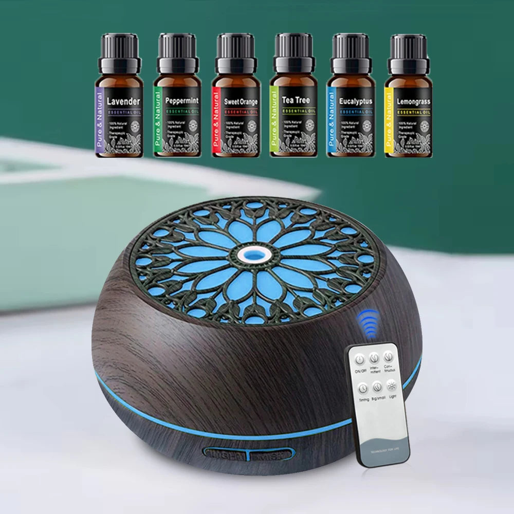 Humidifier Essential Oil Diffuser With Lights Remote Control