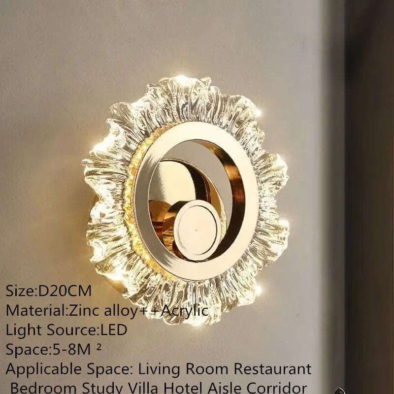 Nordic Modern Wall Lamp Fashion Art Living Room Bedroom Bedside Luxury Villa Staircase Aisle Corridor Light