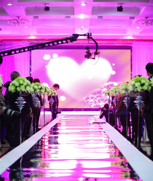 Centerpieces Mirror Carpet Aisle Runner 1M Wide FT Station Decoration White Gold Silver Purple Color