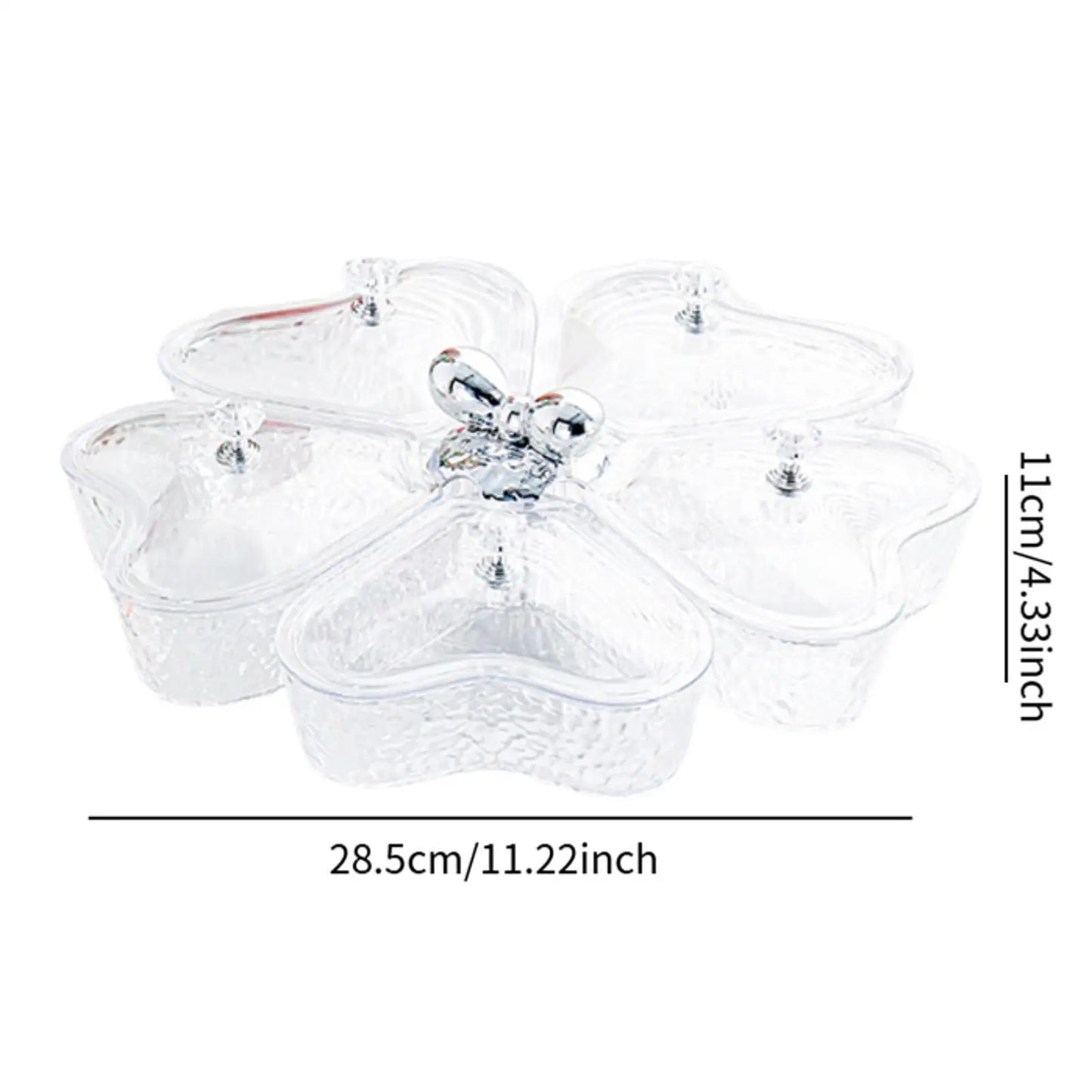 Divided Serving Tray Plate Organizer Nut Candy Veggie Tray Rotating Snack Platter for gatherings