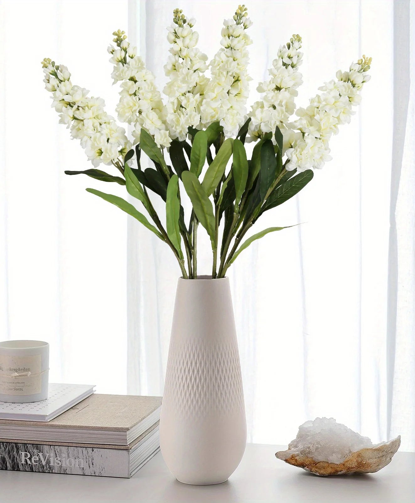 6PCS Flowers Snapdragon Antirrhinum Flowers Larkspur Flower for Table Vase Home Decor