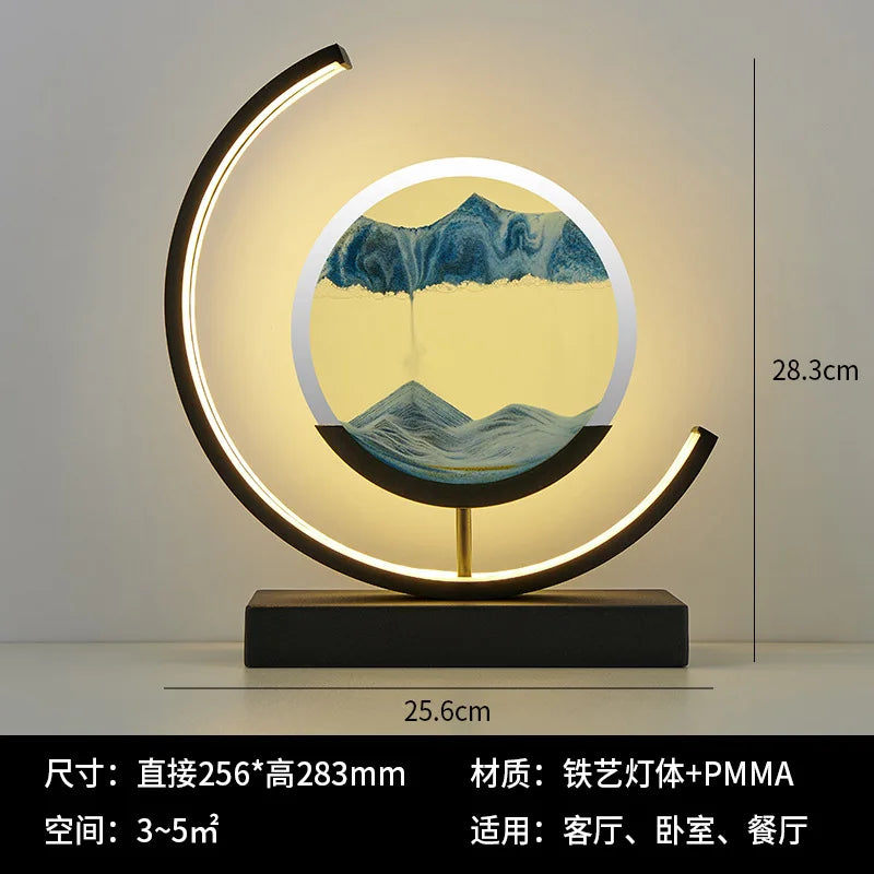 Geometric Sand Art Lamp - Adjustable Brightness, USB Powered, No Battery Needed for All Rooms