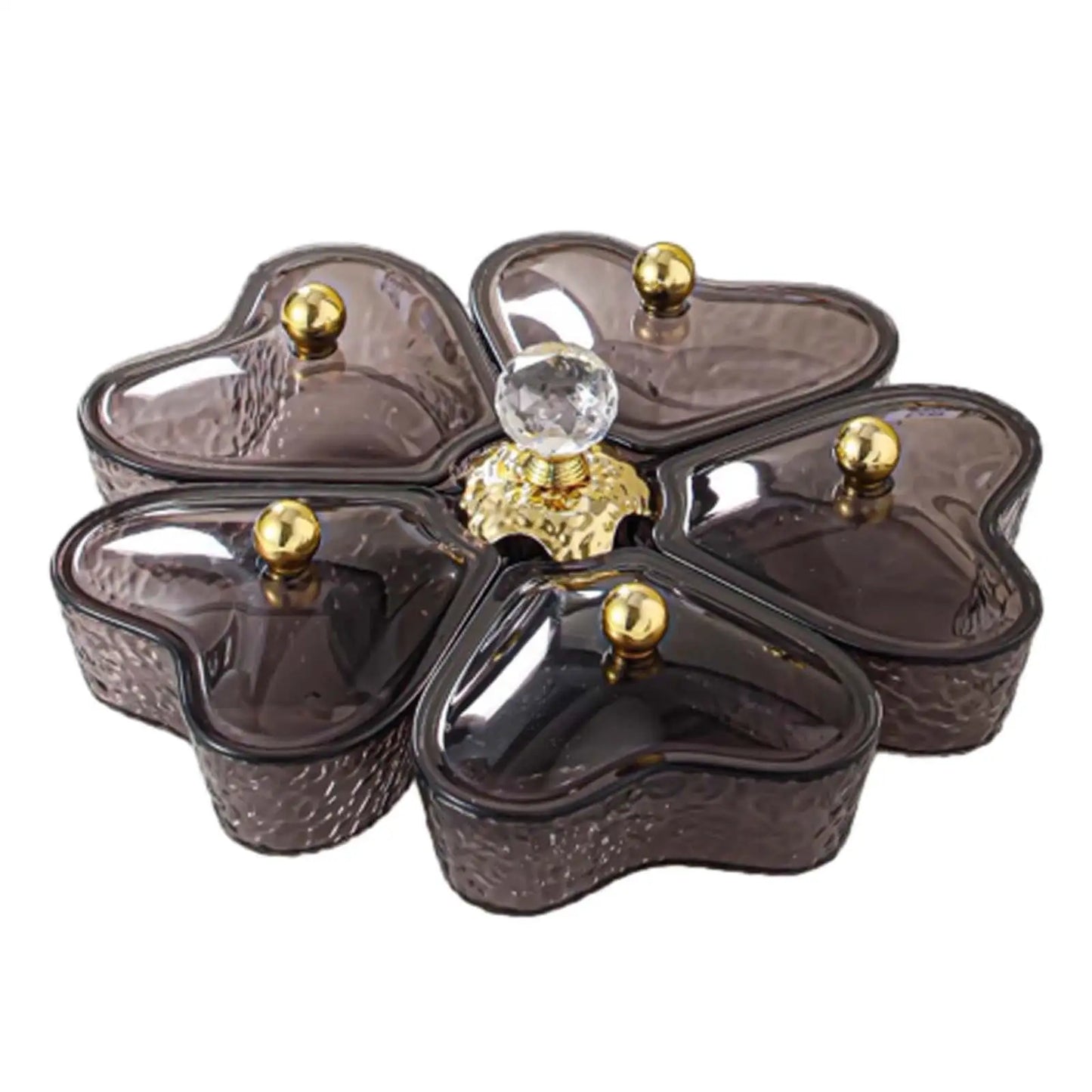 Divided Serving Tray Plate Organizer Nut Candy Veggie Tray Rotating Snack Platter for gatherings