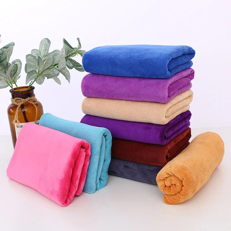 10PCS 35x75cm Custom LOGO Towels Free Laser Embossing Lettering Microfiber Beauty Salon Private Customization