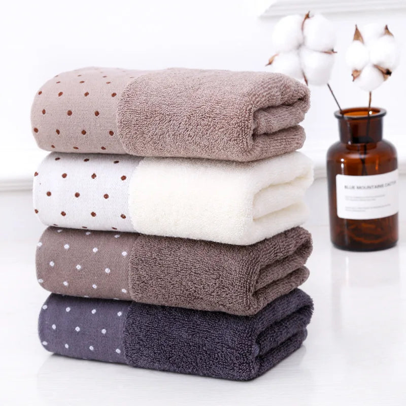 Set of 3 Cotton Bathroom Towels 2pcs Hand Face 35x75cm and 1pcs Big Bath Towels 70X140cm Washcloths