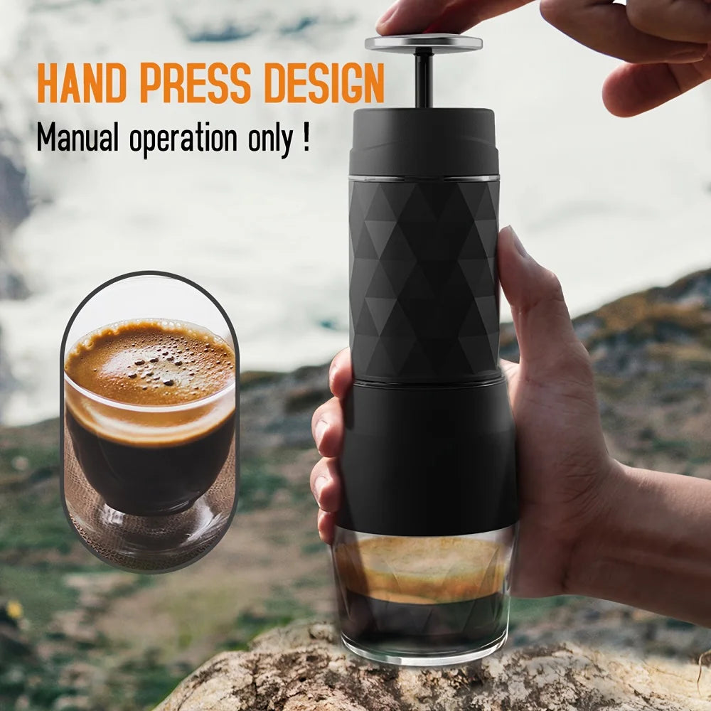 3 In1 Portable Coffee Machine Espresso For Capsule & Ground Hand Press Brewer