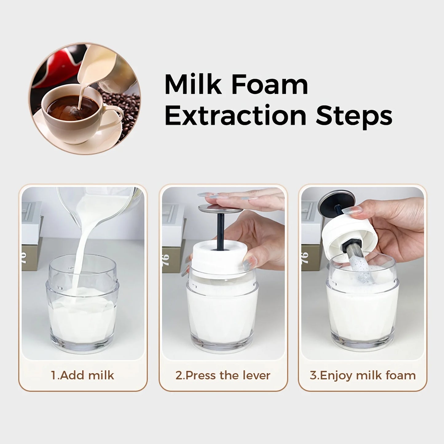 3 In1 Portable Coffee Machine Espresso For Capsule & Ground Hand Press Brewer