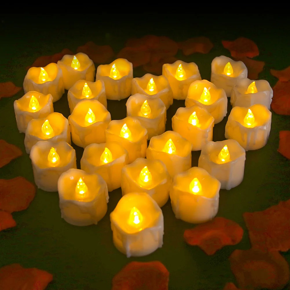 12/24Pcs Flameless LED Candle Battery Operated Flickering Candle For Home