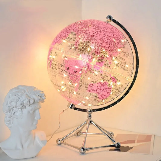 Vintage Home Decoration School Geography Teaching Supplies with Lights (Transparent Balls) Gifts