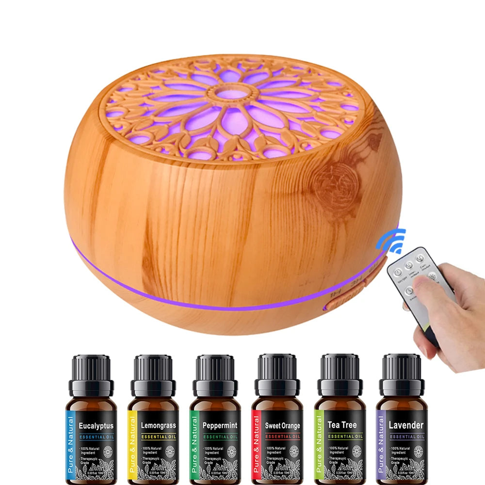 Humidifier Essential Oil Diffuser With Lights Remote Control