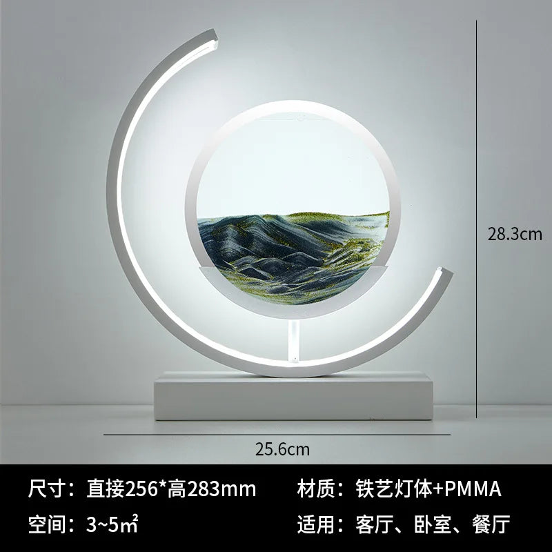 Geometric Sand Art Lamp - Adjustable Brightness, USB Powered, No Battery Needed for All Rooms