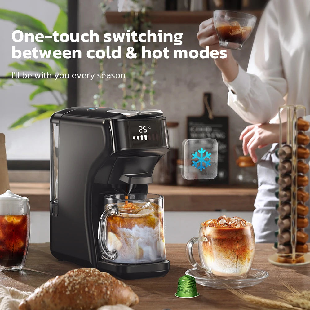 6in1 Capsule Coffee Machine Multiple Espresso Cappuccino Coffee Maker Dolce Gusto Nespresso Powder