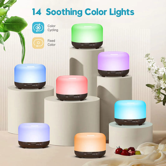 Aroma Diffuser (Oils Optional),  Essential Oil Aromatherapy Diffuser Humidifier with Color Remote Control