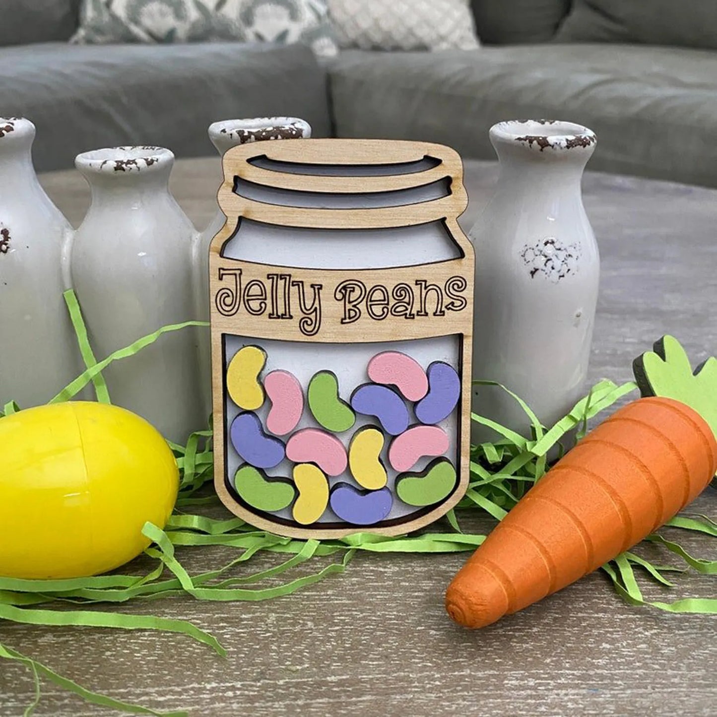 Easter Carrots Tiered Tray Decor Tiered Tray Ornament Decorative Home Cartoon Animal And Plant Letter Tray
