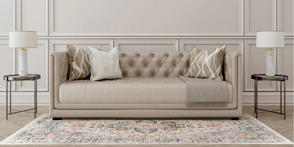 vintage boho design, washable rugs non-slip rugs for living room bedroom traditional woven rugs stain resistant