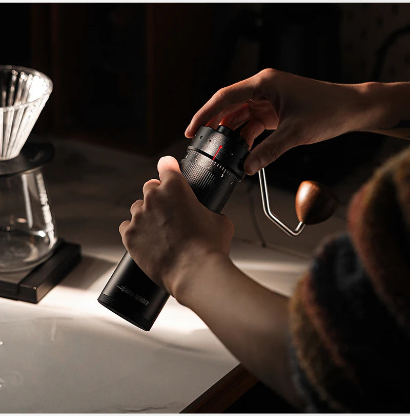 Manual Coffee Grinder for Espresso Pour Over Coffee Stainless Steel Conical Burr Adjustable Setting Barista Tools