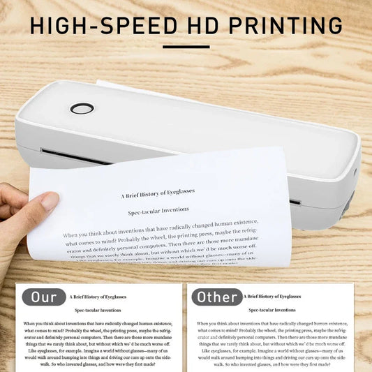 2025 A4 Thermal Printer A80 Portable Printer Rechargeable Bluetooth Wireless Support Windows/Android/Mac