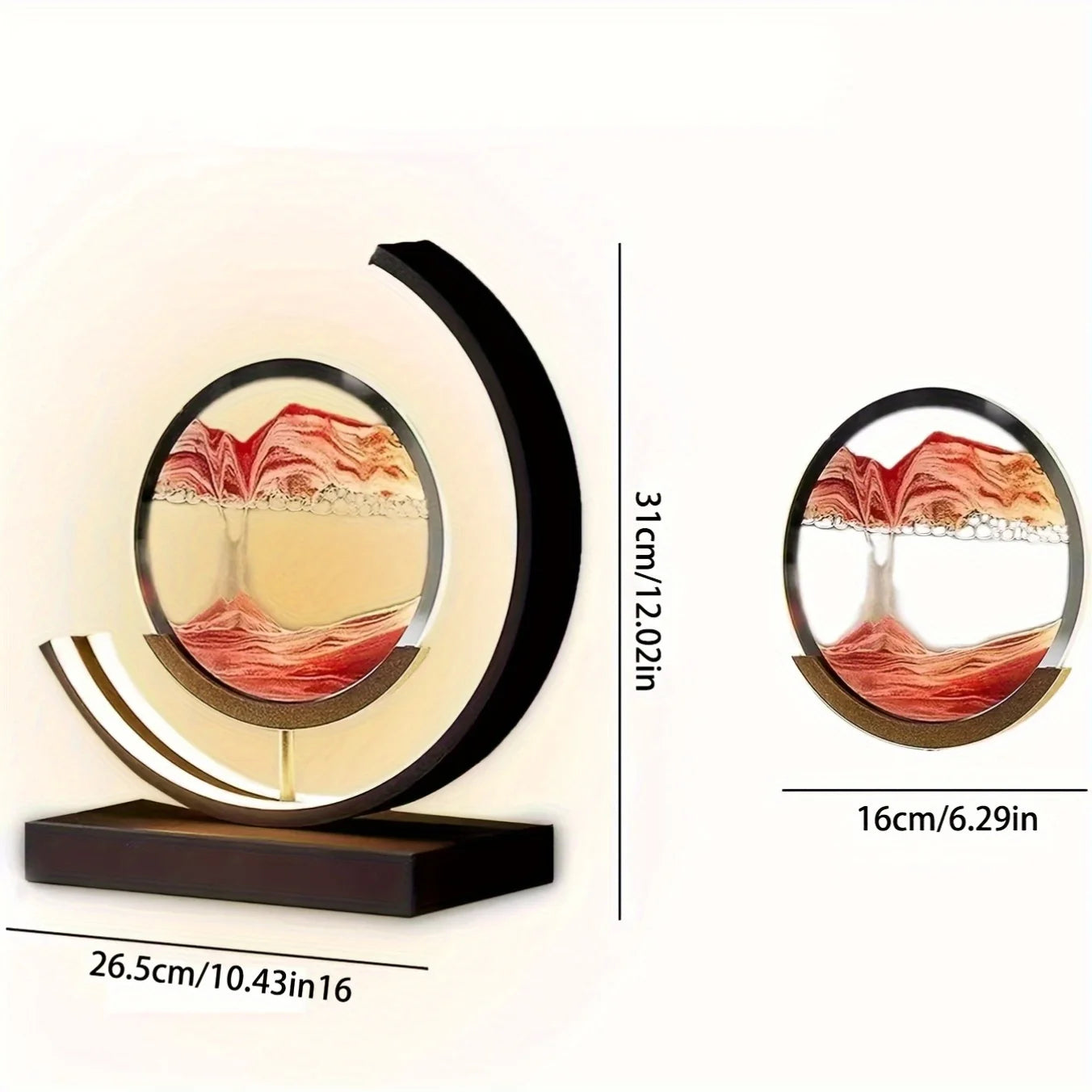 Geometric Sand Art Lamp - Adjustable Brightness, USB Powered, No Battery Needed for All Rooms