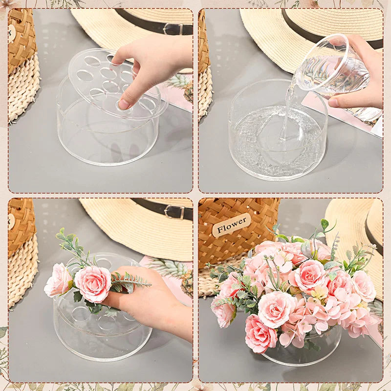 12 Hole Circular Vase,12 Hole, Perfect for Tables