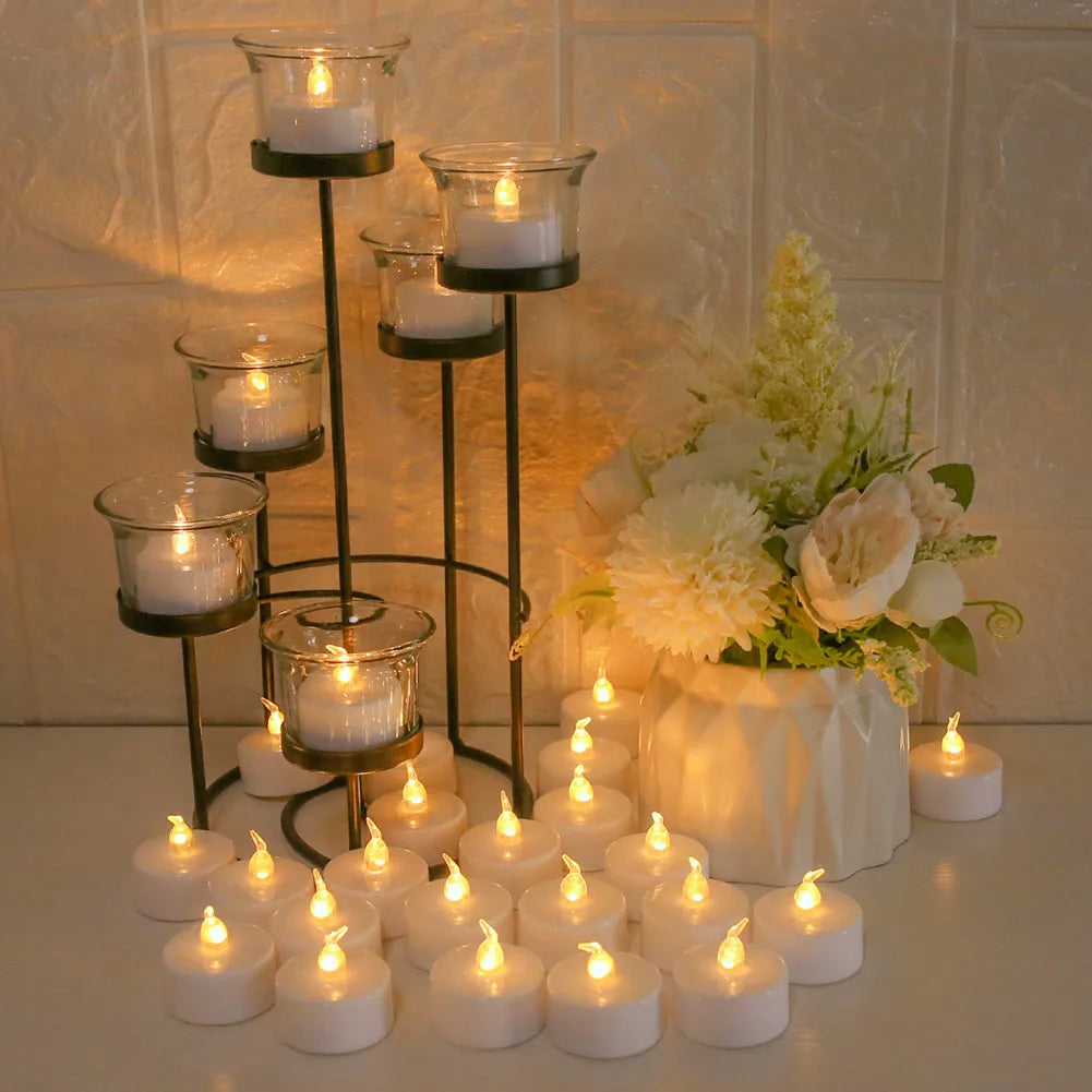 12/24Pcs Flameless LED Candle Battery Operated Flickering Candle For Home