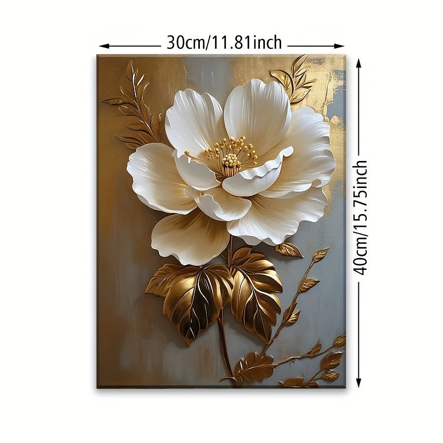 Home Decoration Picture Art Vintage Gold Flower  Living Room Bedroom Office Room Decoration