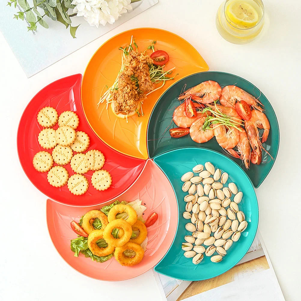 5 Pcs Multi Purpose Tray Snack Plate Dessert Dish Bowls Plates Trays Cake Stand Fruit Bowl Home Decor
