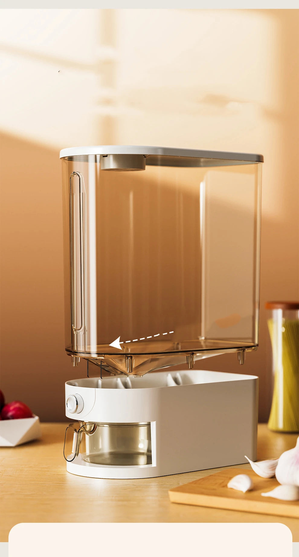 Automatic Rice Dispenser Insect-Proof Sealed Grain Storage Dispenser Keep Dry Fresh Kitchen Grain Container