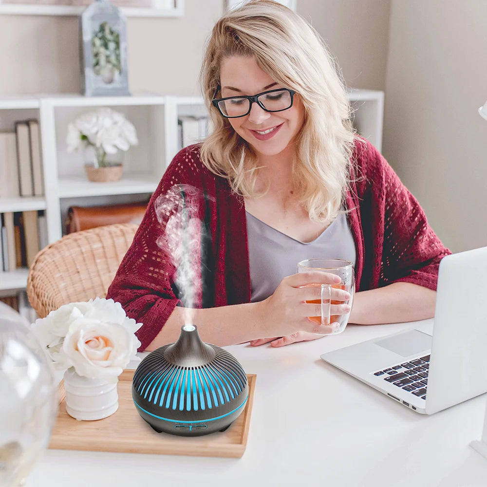 Humidifier Essential Oil Diffuser With Lights Remote Control