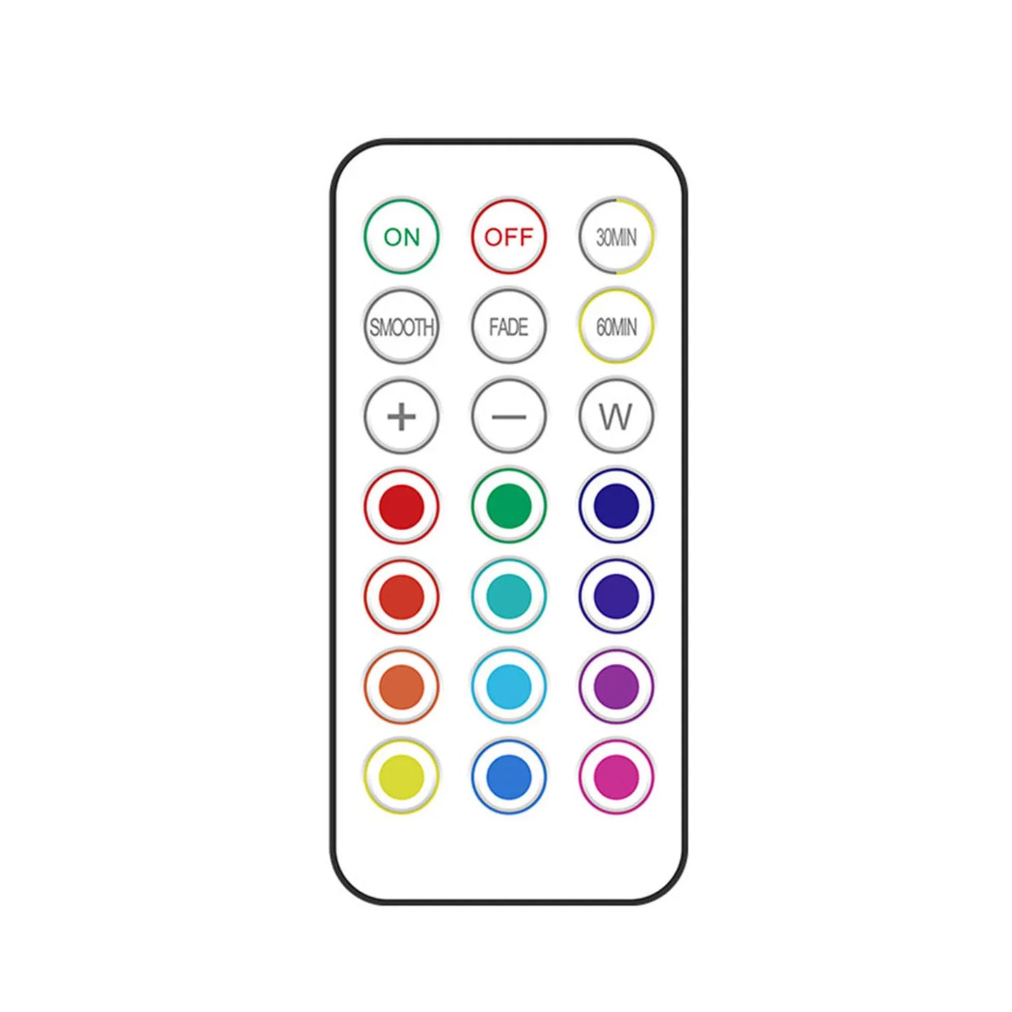 6Pcs RGBW LED Night Lights Remote Control Dimmable Under Cabinet Light Battery-Operated Wireless