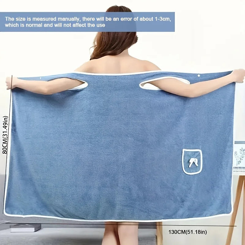 Women's Bath Towels, Wearable Fast Drying, Bathing Beach Spa Bathrobe Shower Bath And Gym Towel